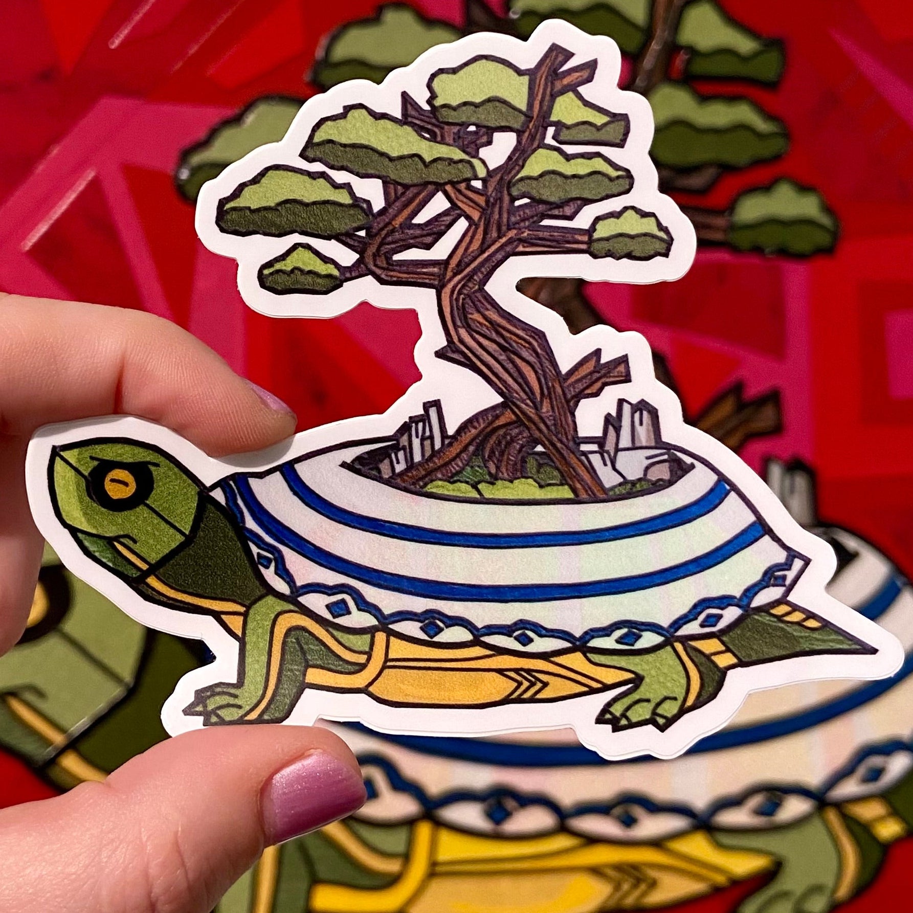 Jenna White - Bonsai in a Halfshell Sticker