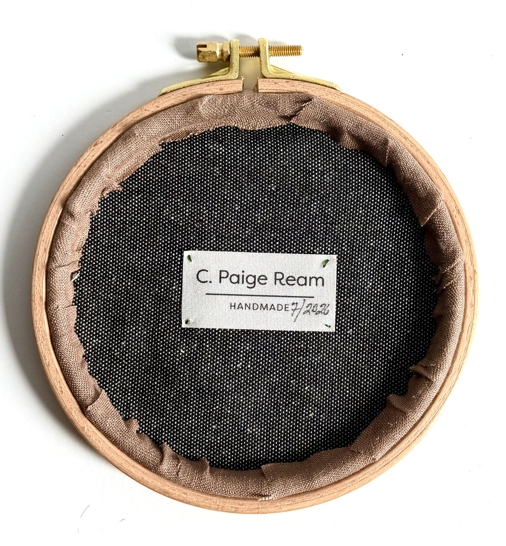 Paige Ream - Skull on Brown Linen