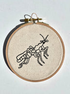Zoe Luvisi - Grasshopper Embroidery Hoop