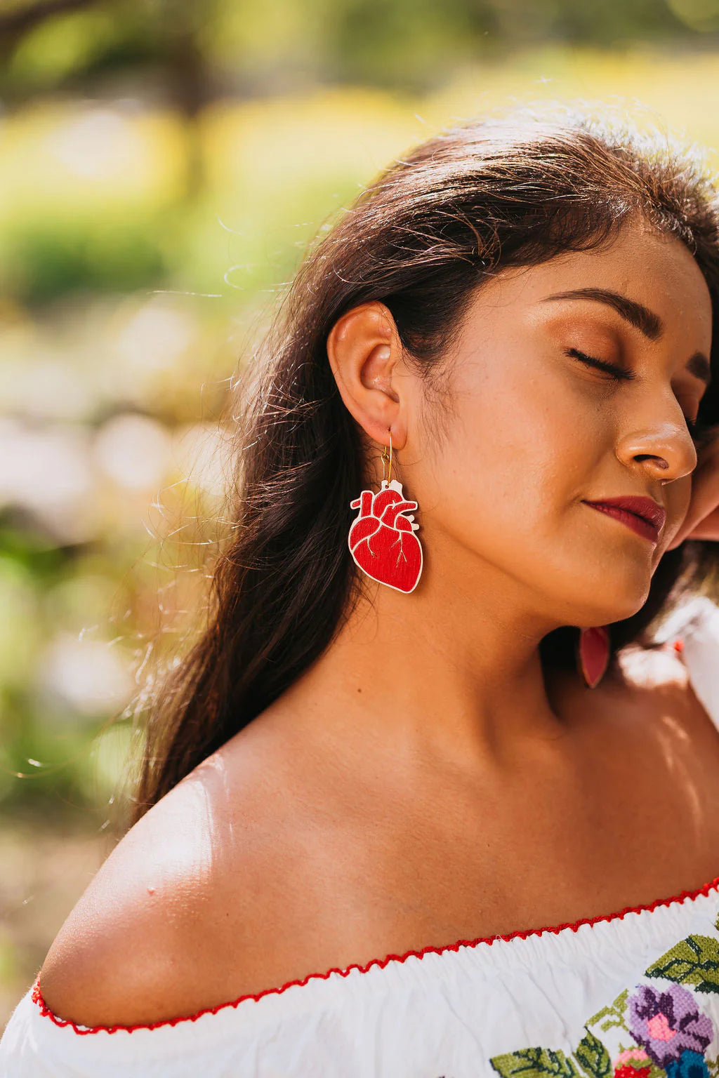 Le Chic Miami - Anatomical Heart Hoop Earrings