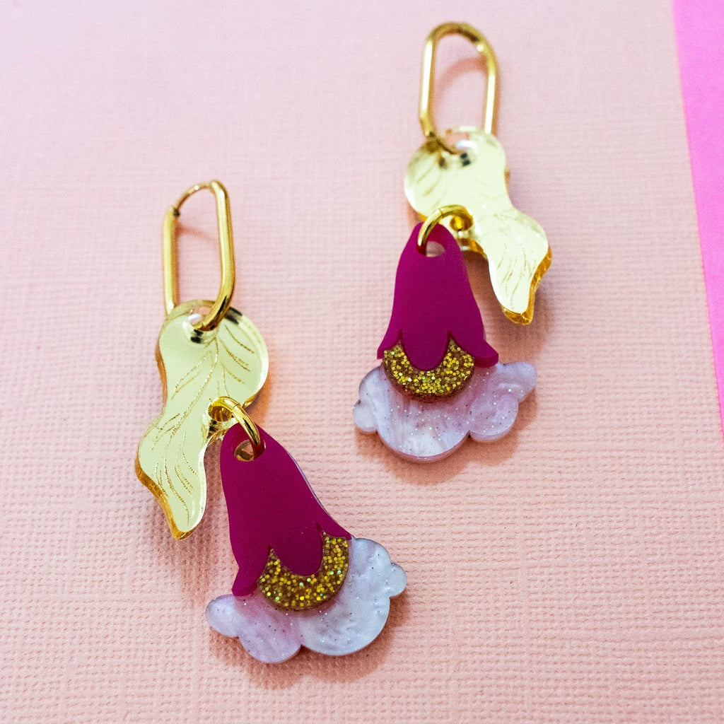 KHROMO+PHILIA - Sparkly Bell Flower Earrings