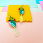 KHROMO+PHILIA - Thieving Green Parrot Earrings