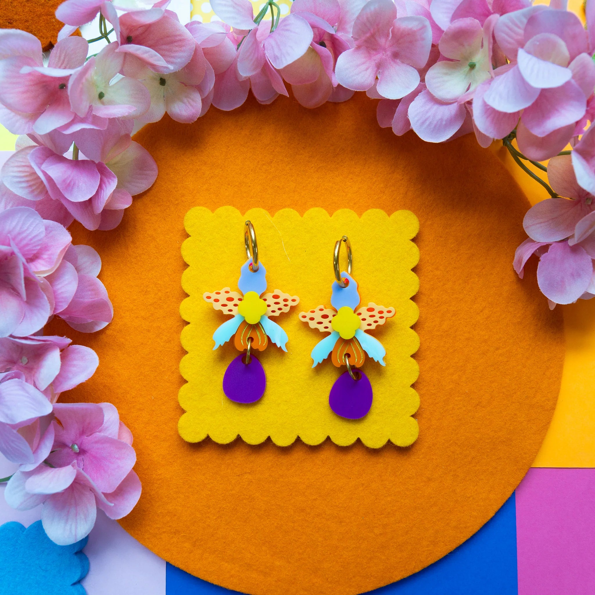 KHROMO+PHILIA - Rainbow Orchid Earrings