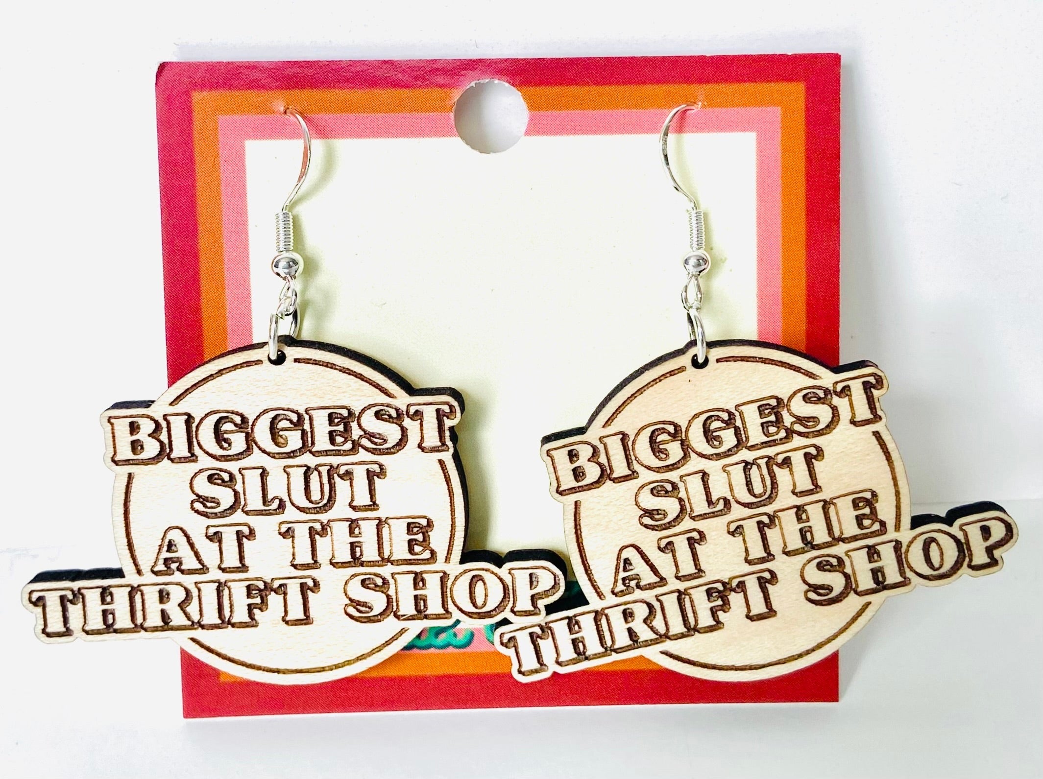 Slate & Stone Co. - Thrift Shop Slut Dangle Earrings