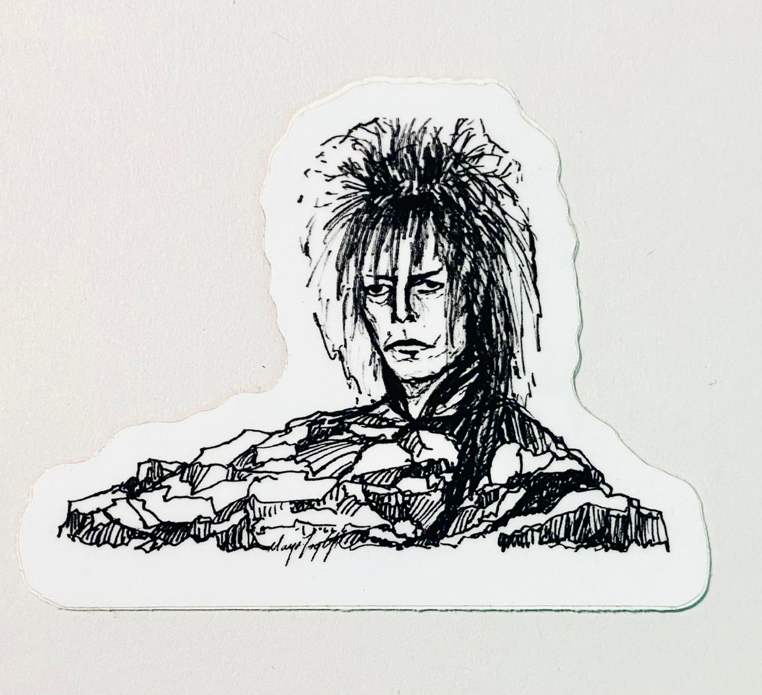 Maya Joy - Mountain Portrait Goblin King (David Bowie) Sticker