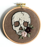Paige Ream - Skull on Brown Linen