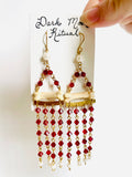 Dark Moon Ritual - Coyote Bone + Bead Earrings