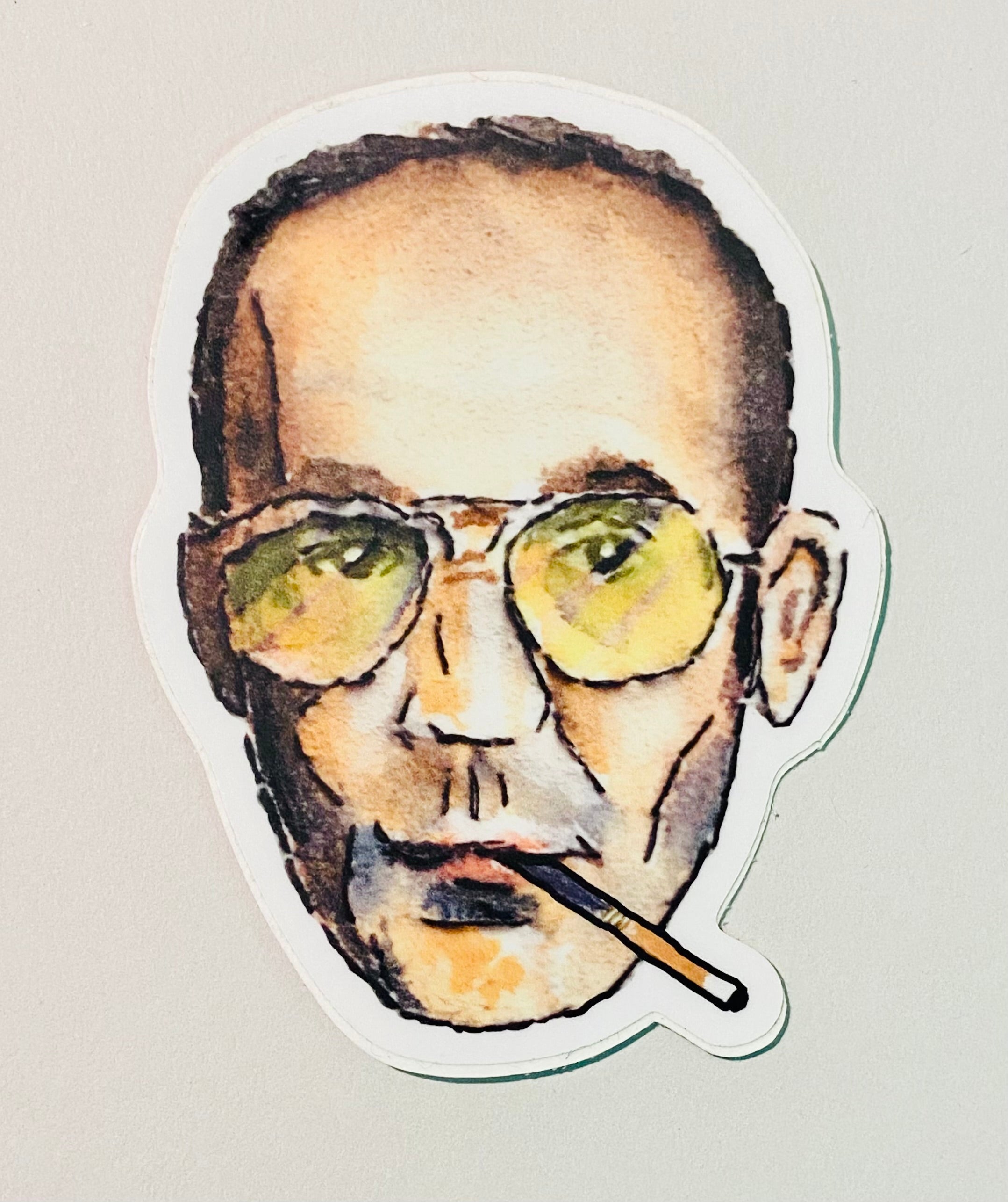 Bri Bowers - Hunter S Thompson Embroidery Sticker