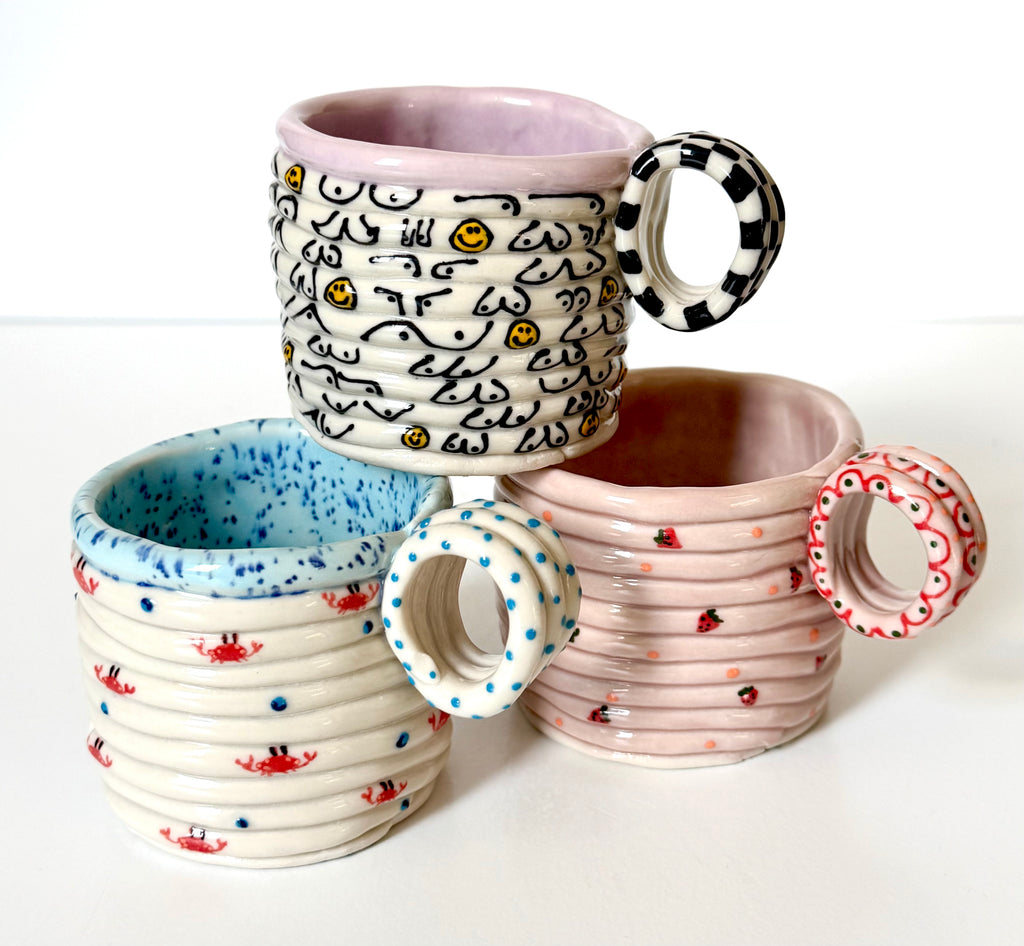 Ashley Stewart - Ceramic Coil Espresso Mugs