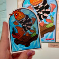 Jenna White - Fish Roll Up Sticker