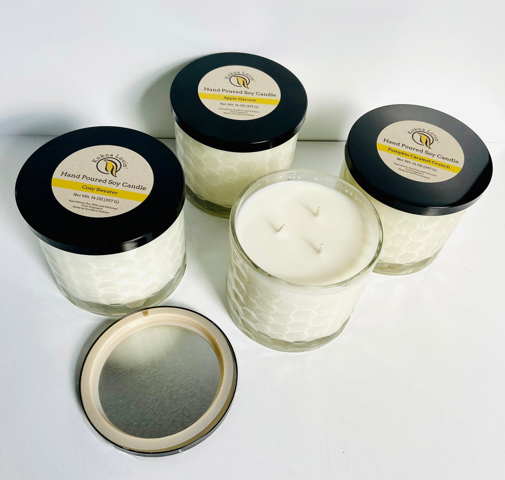 Kokoa Lovin' LLC - 3 Wick Hand Poured Soy Candle - 14 oz