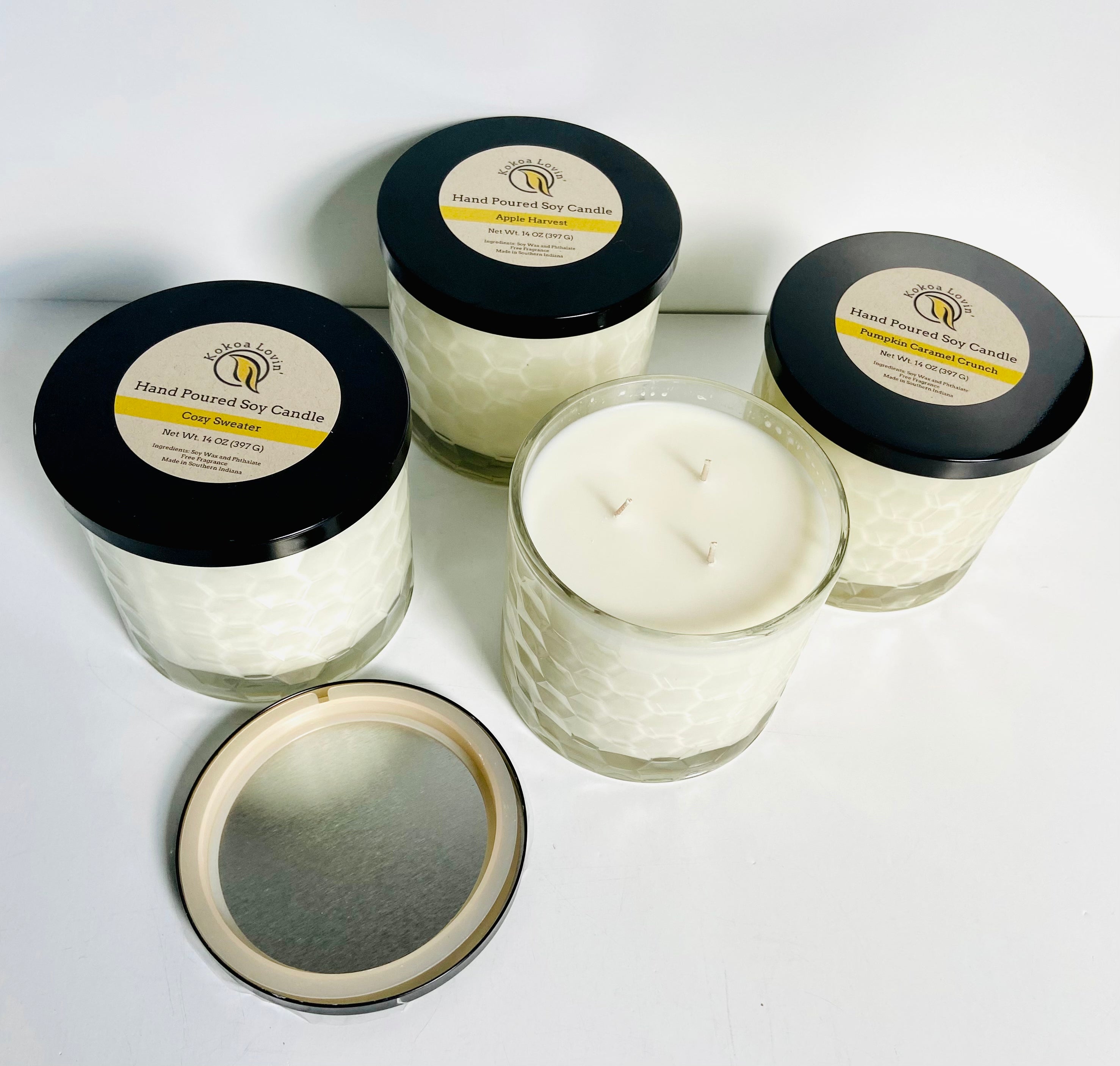 Kokoa Lovin' LLC - 3 Wick Hand Poured Soy Candle - 14 oz
