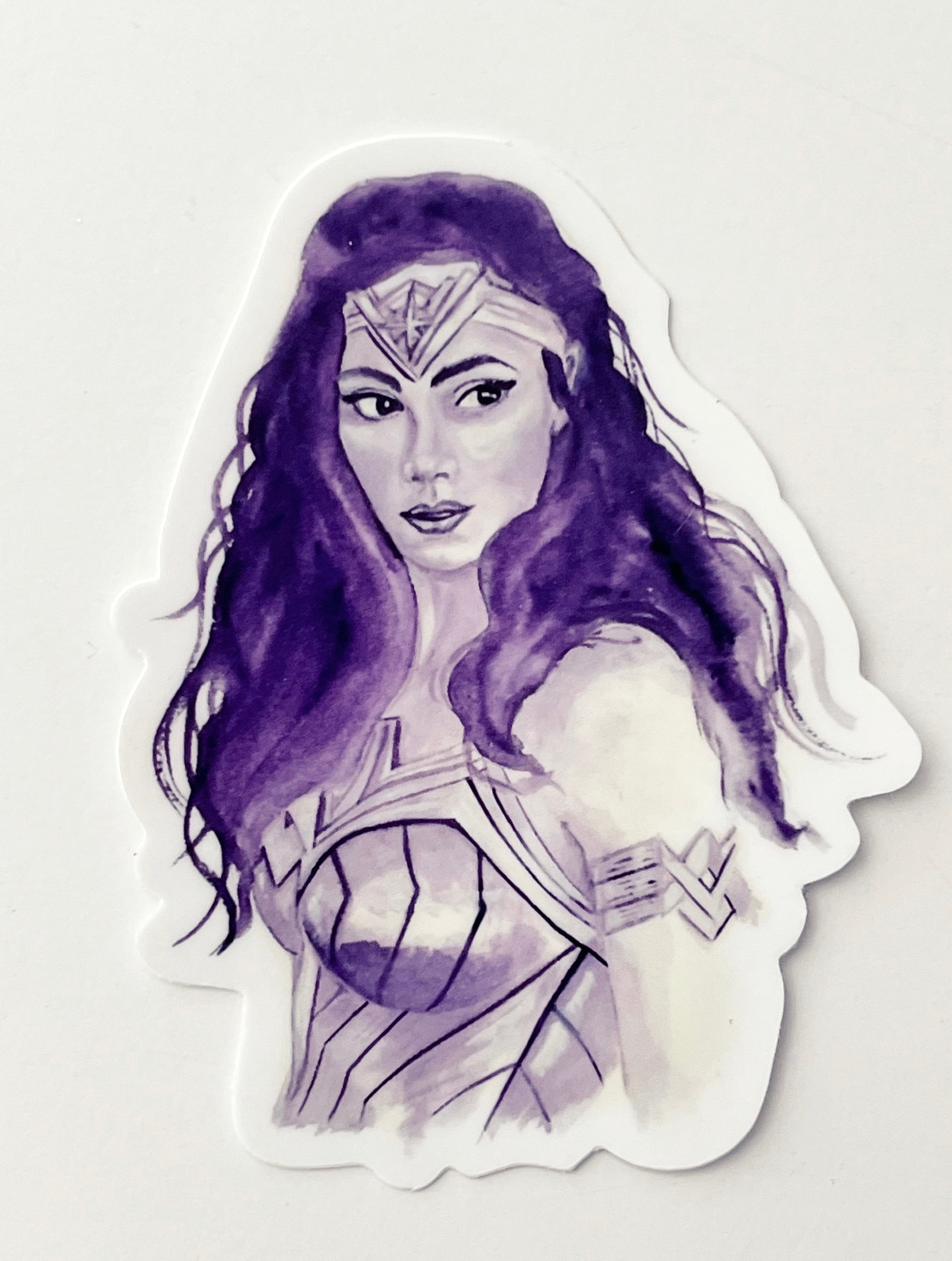 Gretchen Leachman - Wonder Woman watercolor sticker