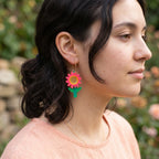 KHROMO+PHILIA - Pink Daisy Earrings