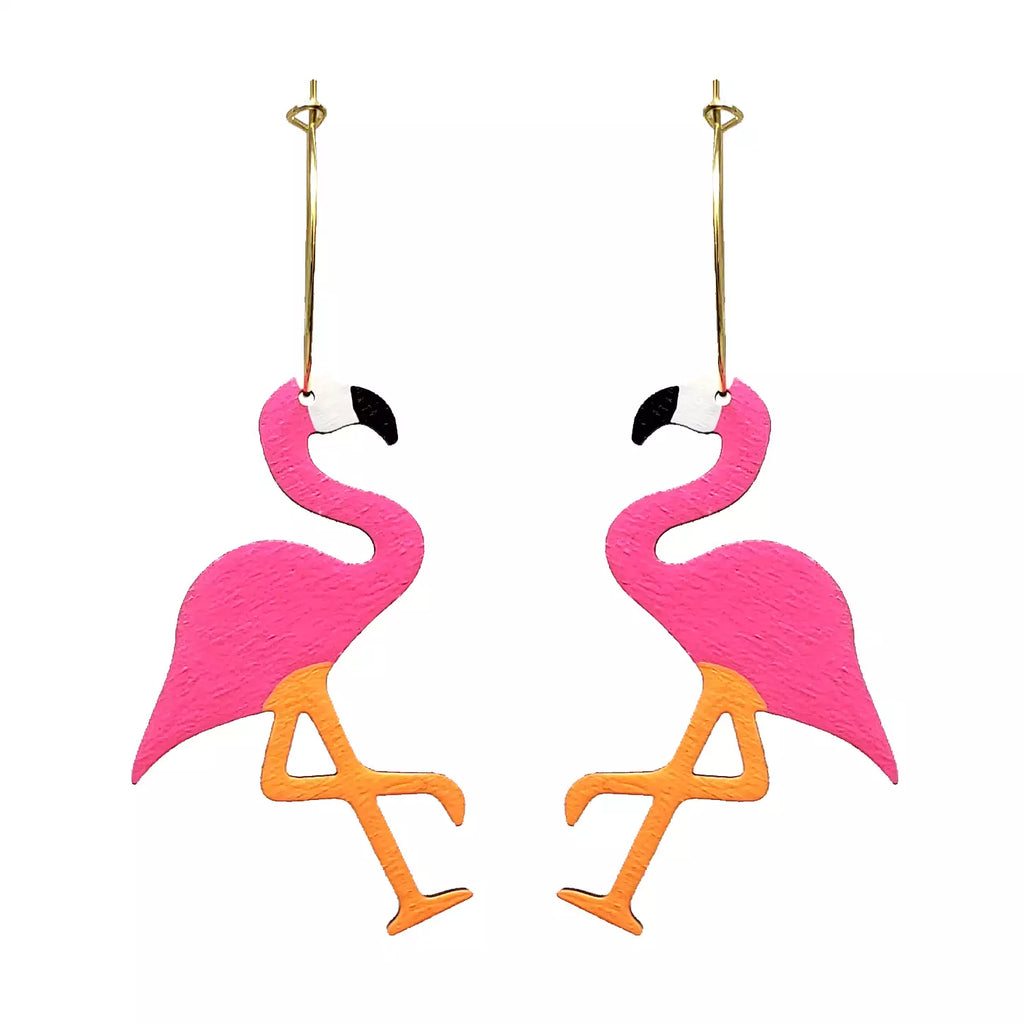 Le Chic Miami - Neon Flamingo Earrings