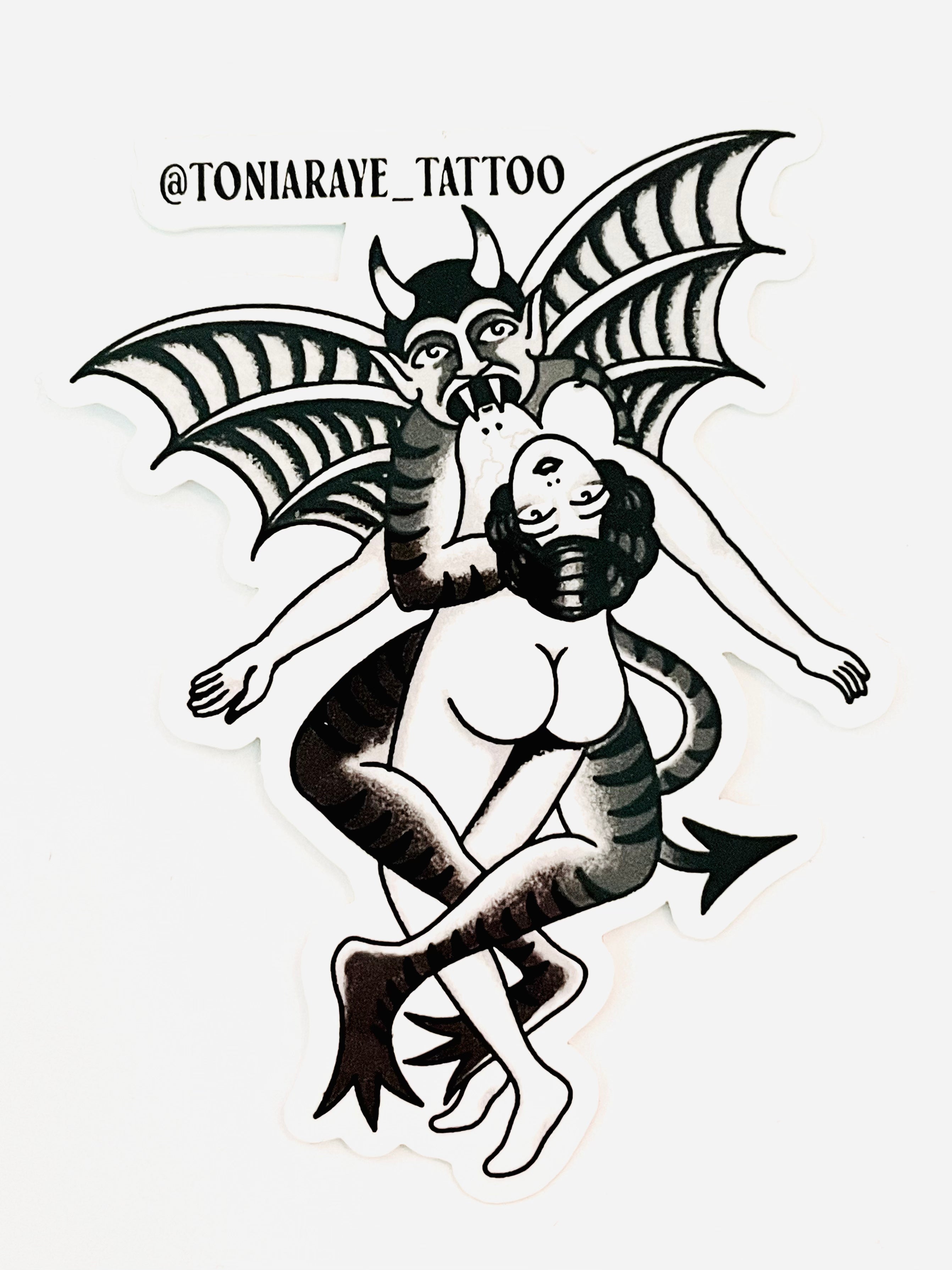 Tonia Raye Tattoo - Vampire + Lady Sticker