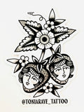 Tonia Raye Tattoo - Strawberries Sticker