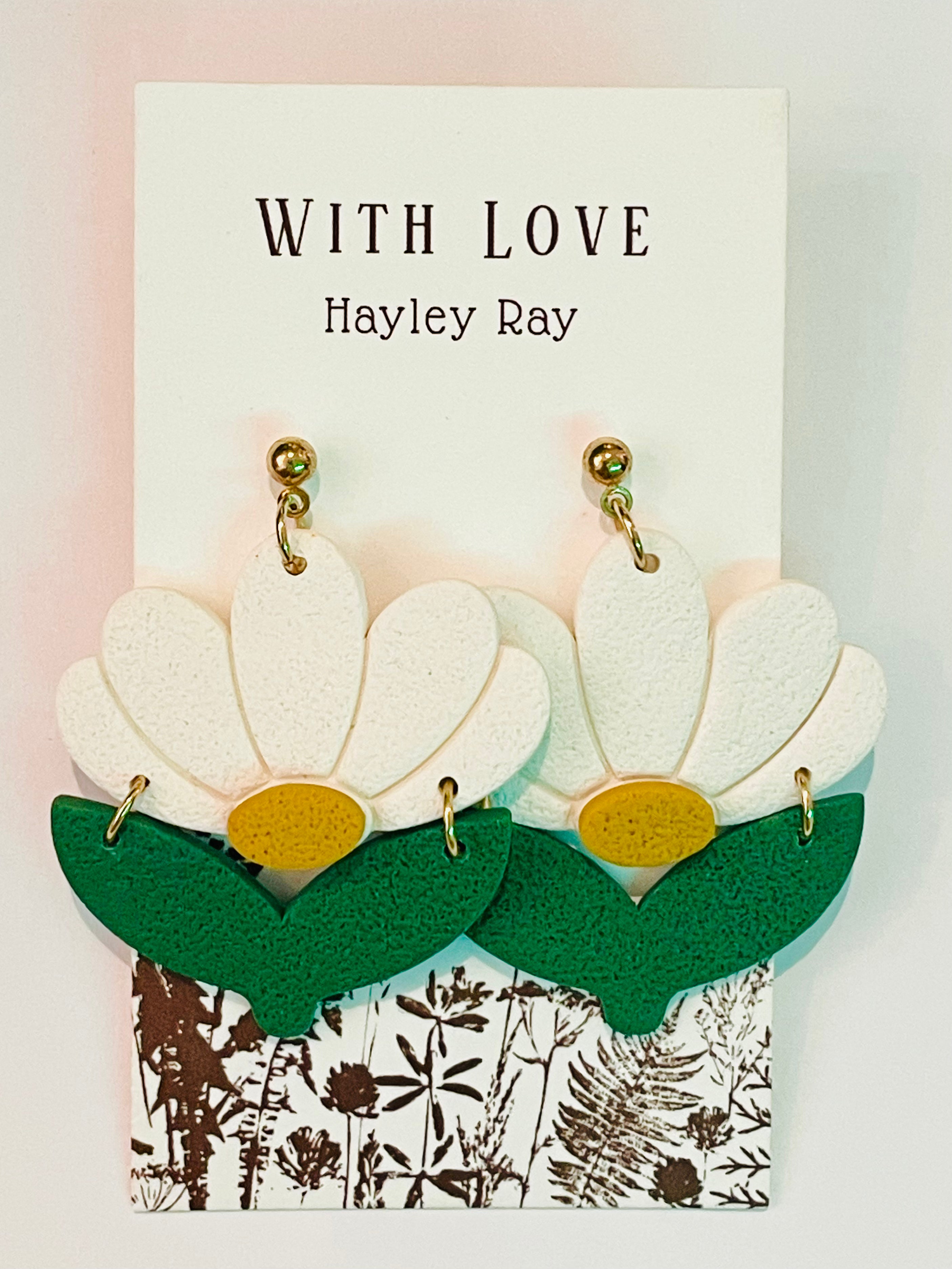 Hunnyhayart - Half Daisies Earrings