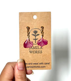 JamilaWorks - Pink Speckles Earrings