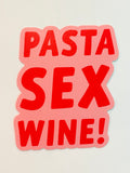 John Mata - Pasta Sex Wine Sticker