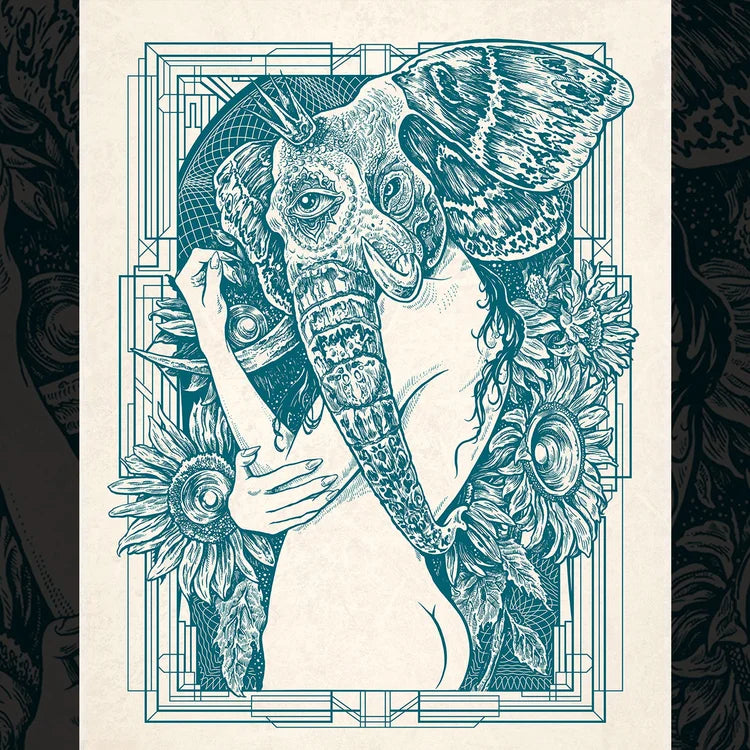 AngryBlue - Ganesh: Letterpress