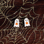 Le Chic Miami - Ghost Orange Pumpkin Studs