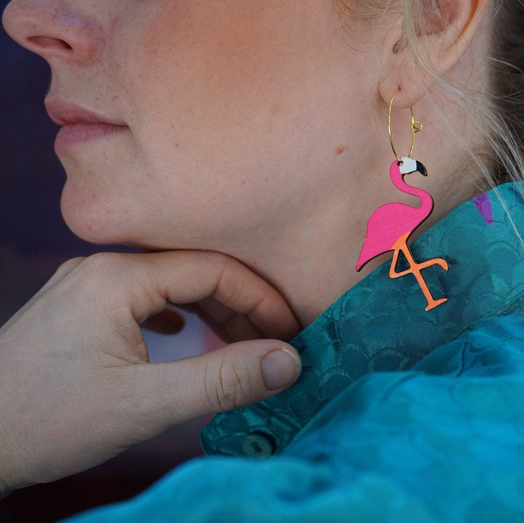 Le Chic Miami - Neon Flamingo Earrings