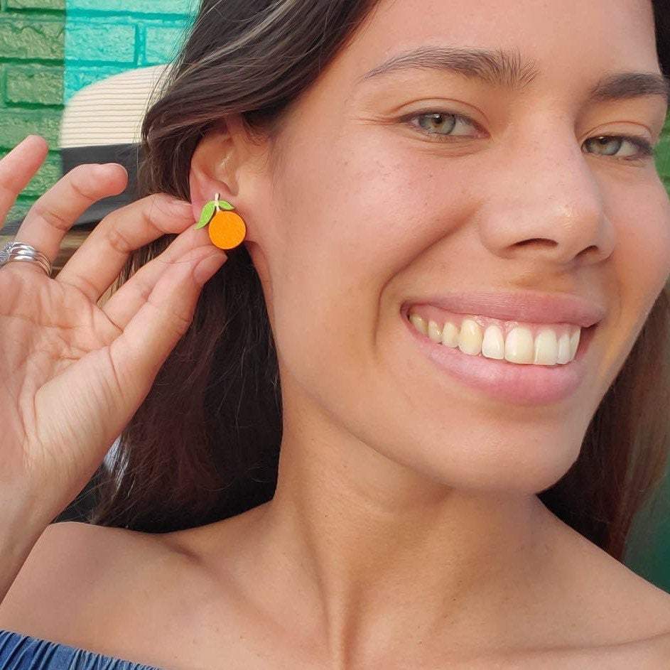 Le Chic Miami - Tangerine Stud Earrings