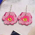 Le Chic Miami - Hibiscus Small Hoop Earrings