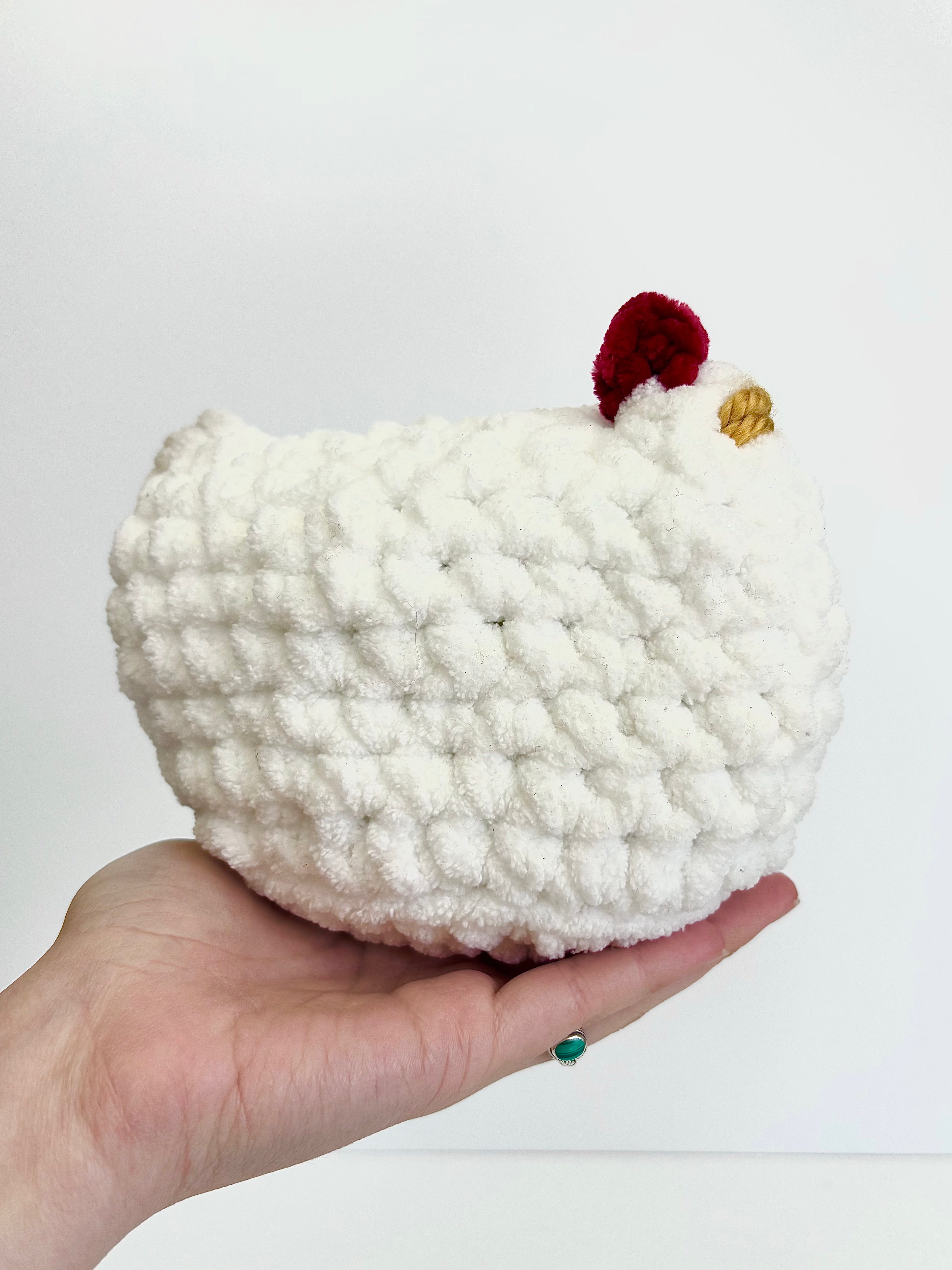 Gretchen Leachman - Hand Crocheted Chunky Chickens