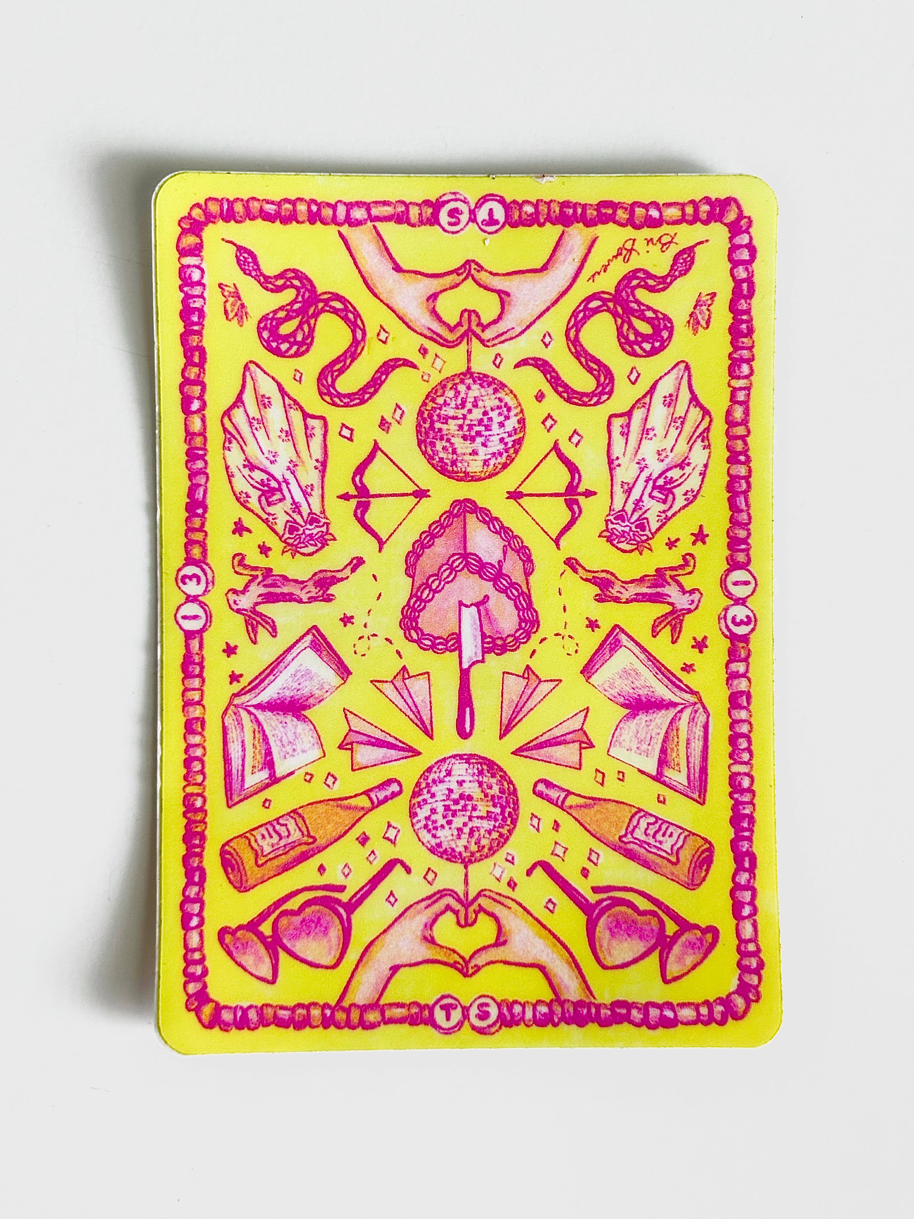 Bri Bowers - Taylor Playing Card Back Pattern Sticker