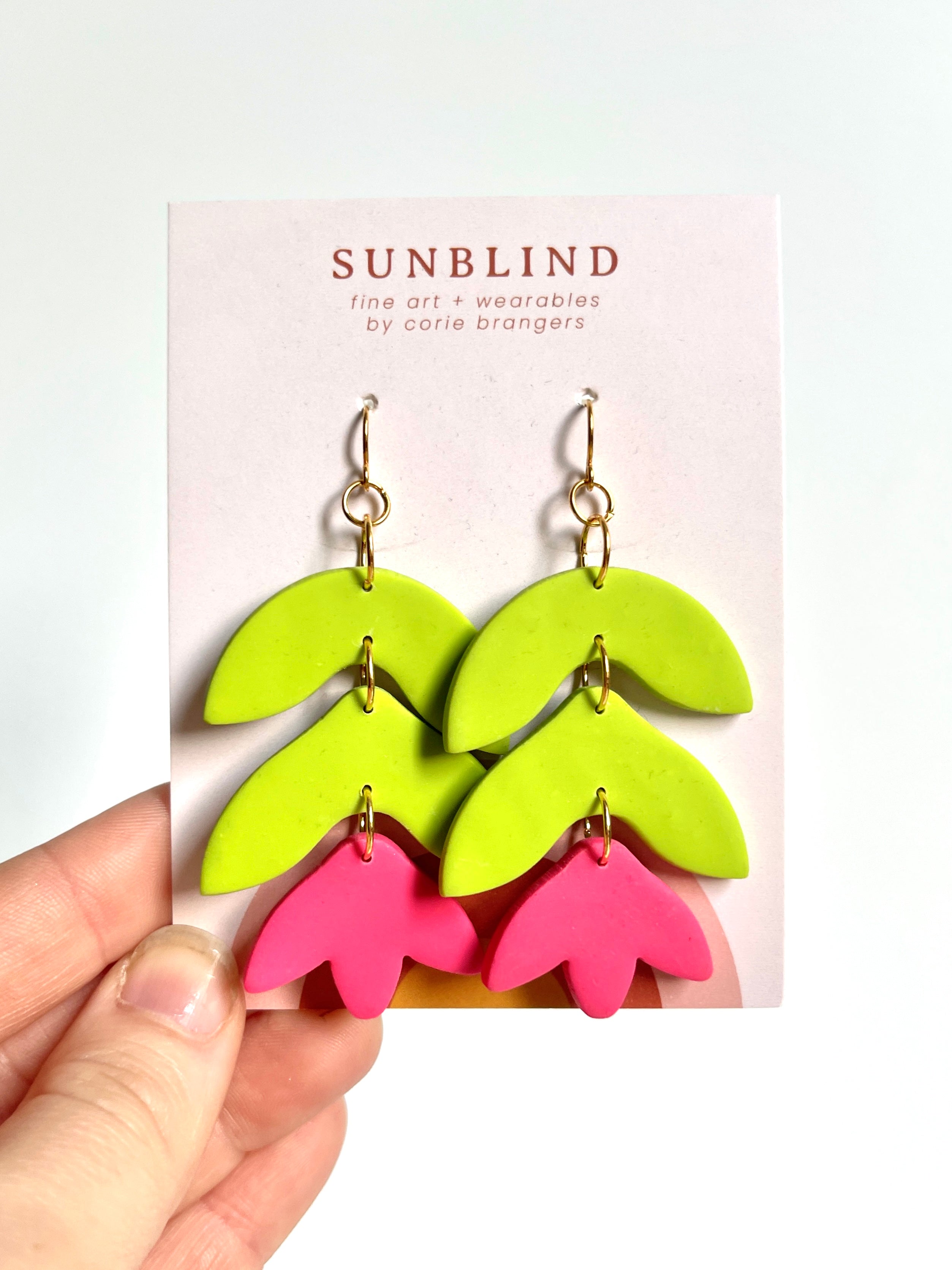 Sunblind - Pink Tulip Earrings
