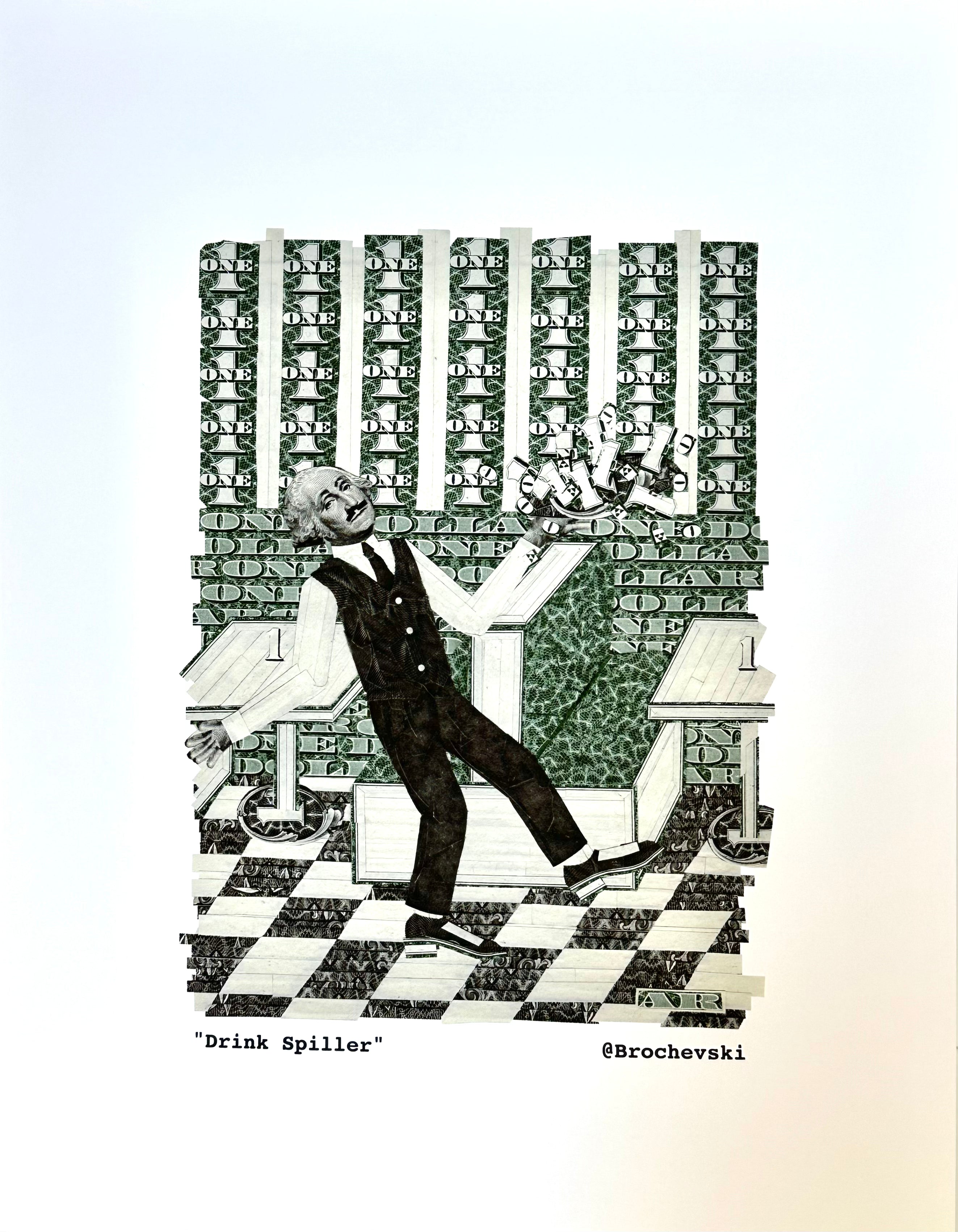 Brochevski - Drink Spiller Print