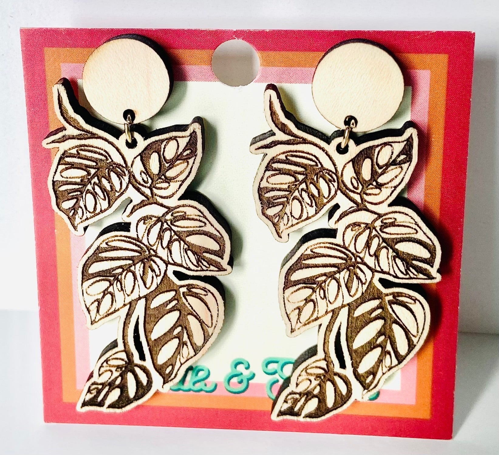 Slate & Stone Co. - Monstera Leaf Dangle Earrings