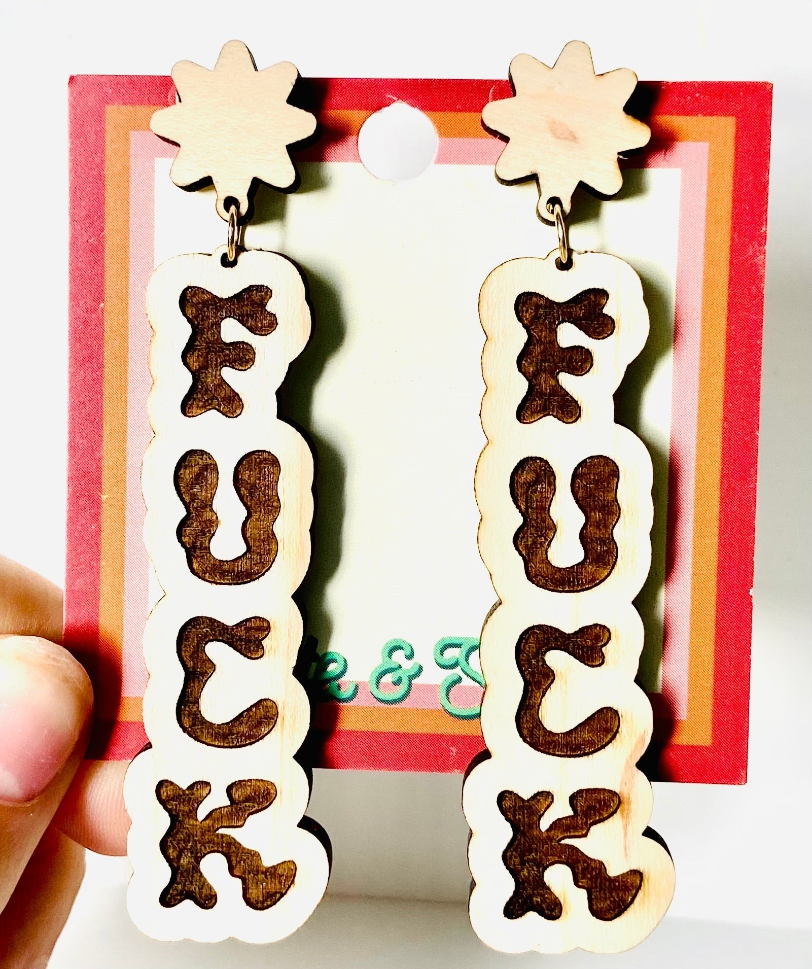 Slate & Stone Co. - Squiggle F*ck Dangle Earrings