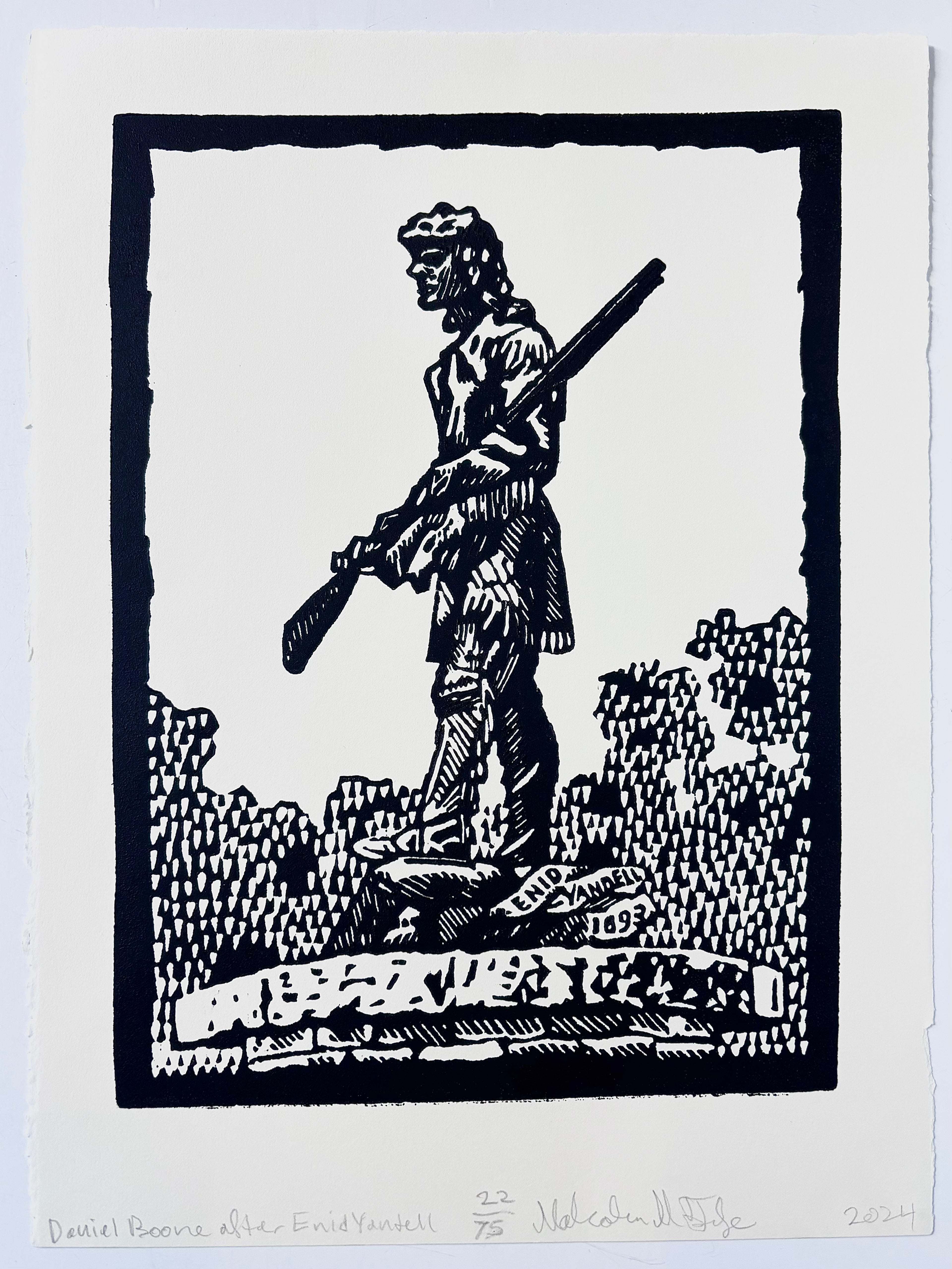 Malcolm Fife- Daniel Boone Statue Print