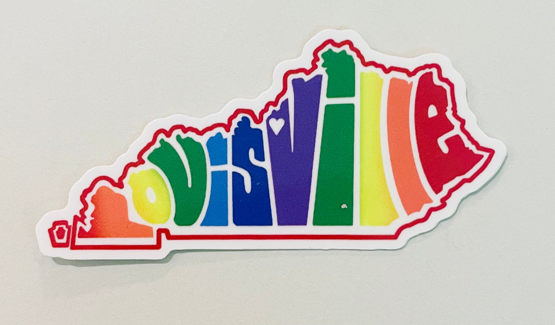 State Crafted - Louisville Rainbow Stickers (Font)