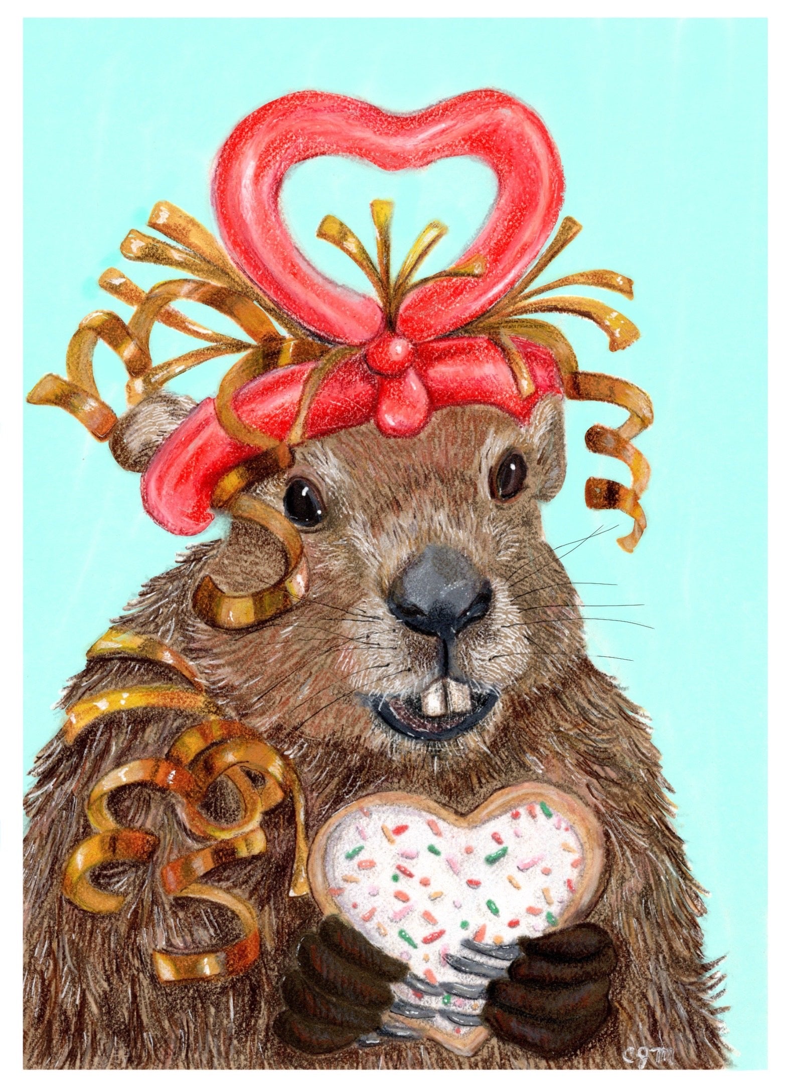 Carolyn McManus - Party Groundhog Print