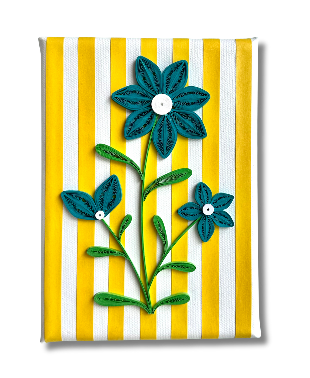 Jagged Little Quill - Quilled Floral Stripes Artwork