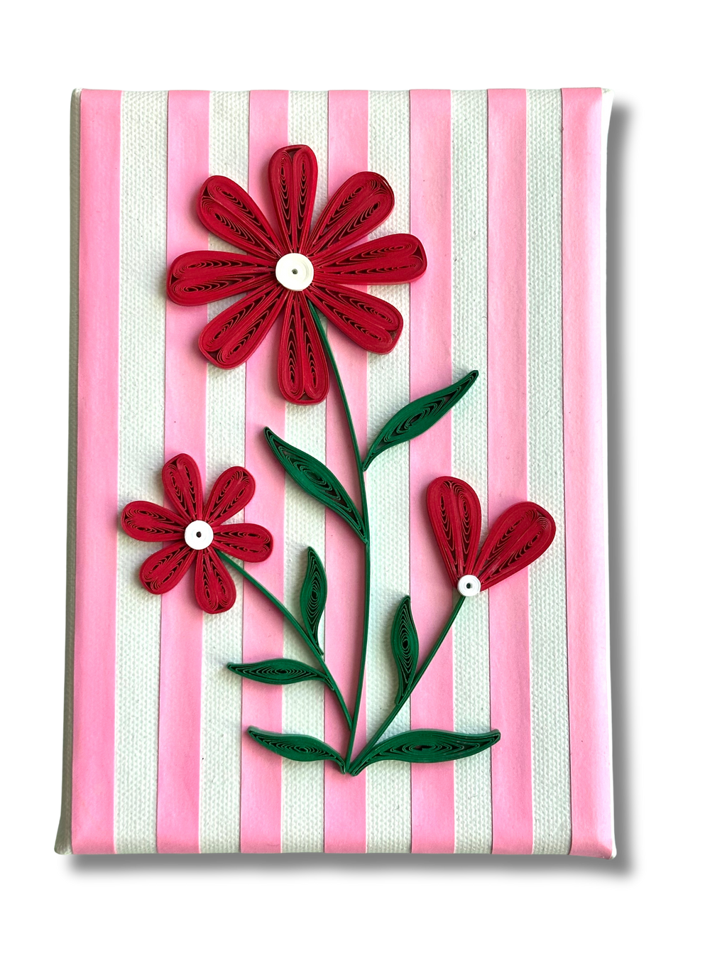 Jagged Little Quill - Quilled Floral Stripes Artwork