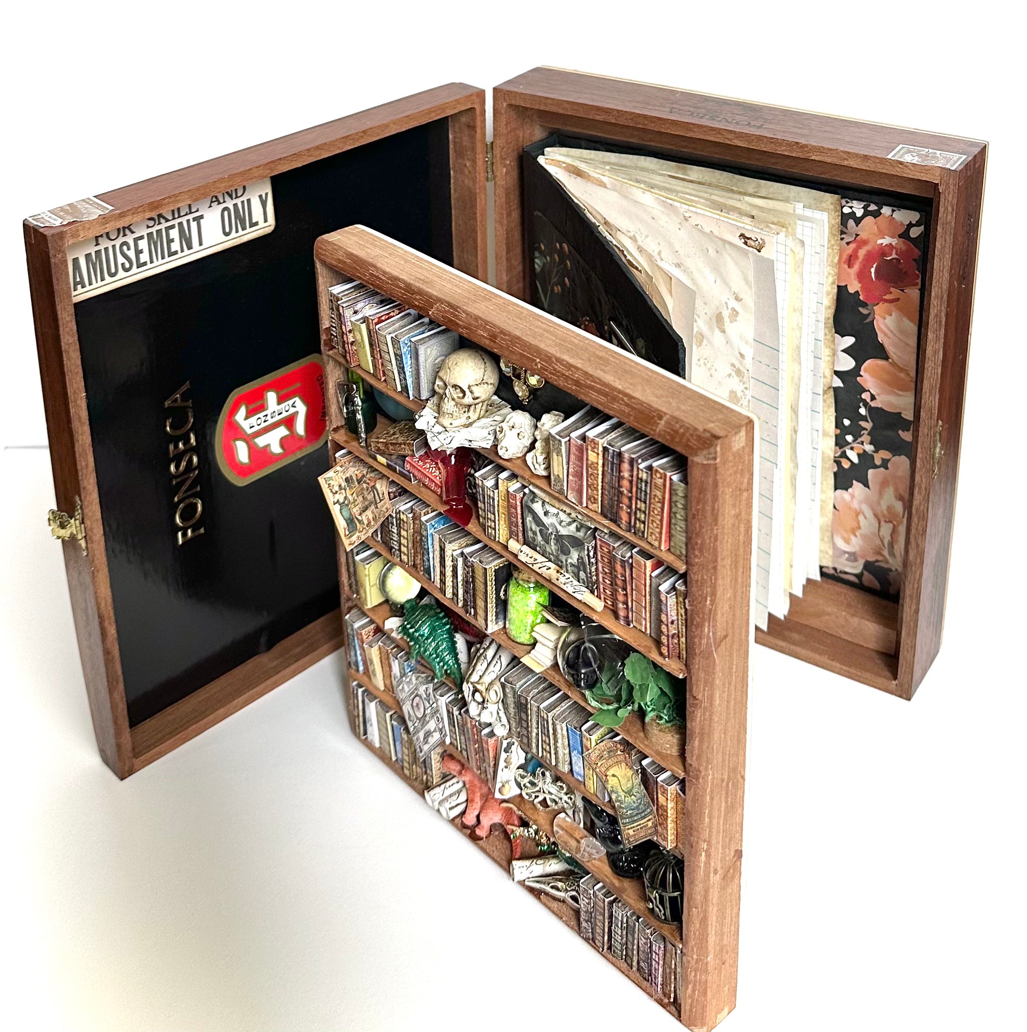 Kimberly Kelting - Vintage Cigar Box Cabinet with Expandable Journal