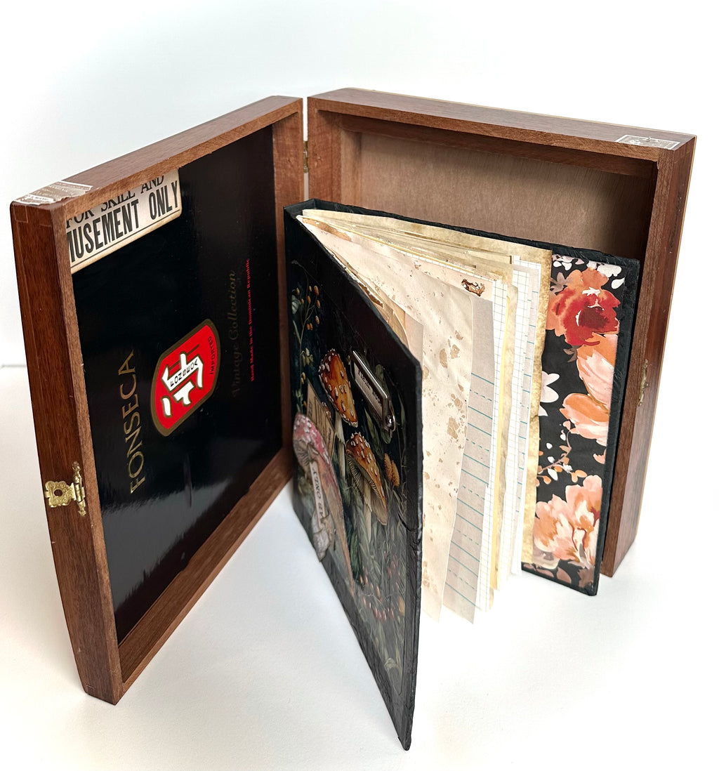 Kimberly Kelting - Vintage Cigar Box Cabinet with Expandable Journal