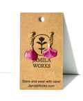 JamilaWorks - Pink Speckles Earrings