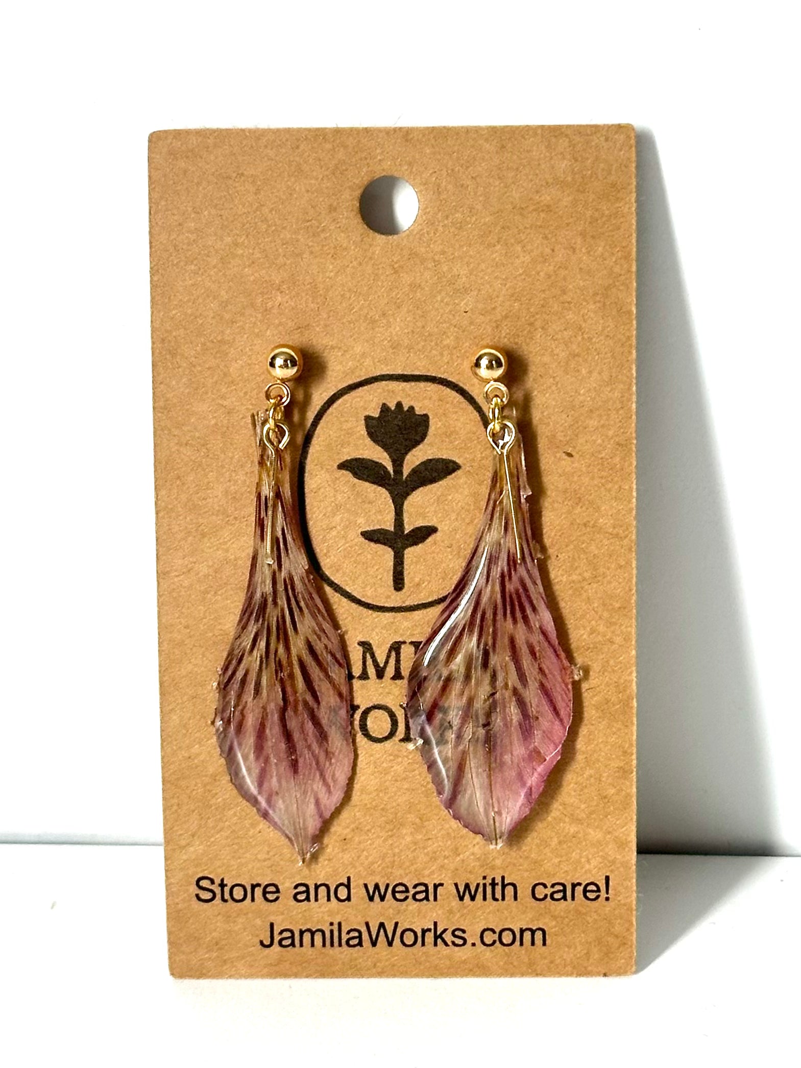 JamilaWorks - Purple Speckle Earrings