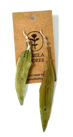 JamilaWorks - Long Greenery Earrings