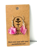JamilaWorks - Pink Speckles Earrings (Double Layer)