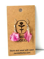 JamilaWorks - Pink Speckles Earrings (Double Layer)
