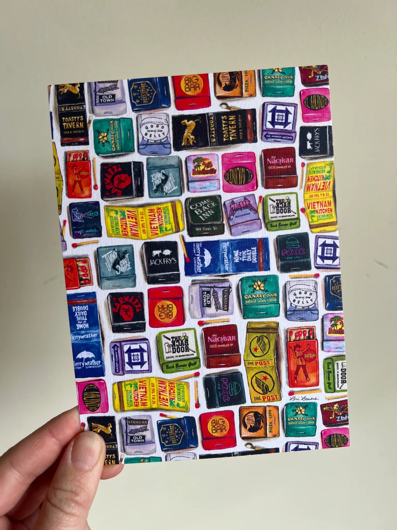 Bri Bowers - Matches Postcard