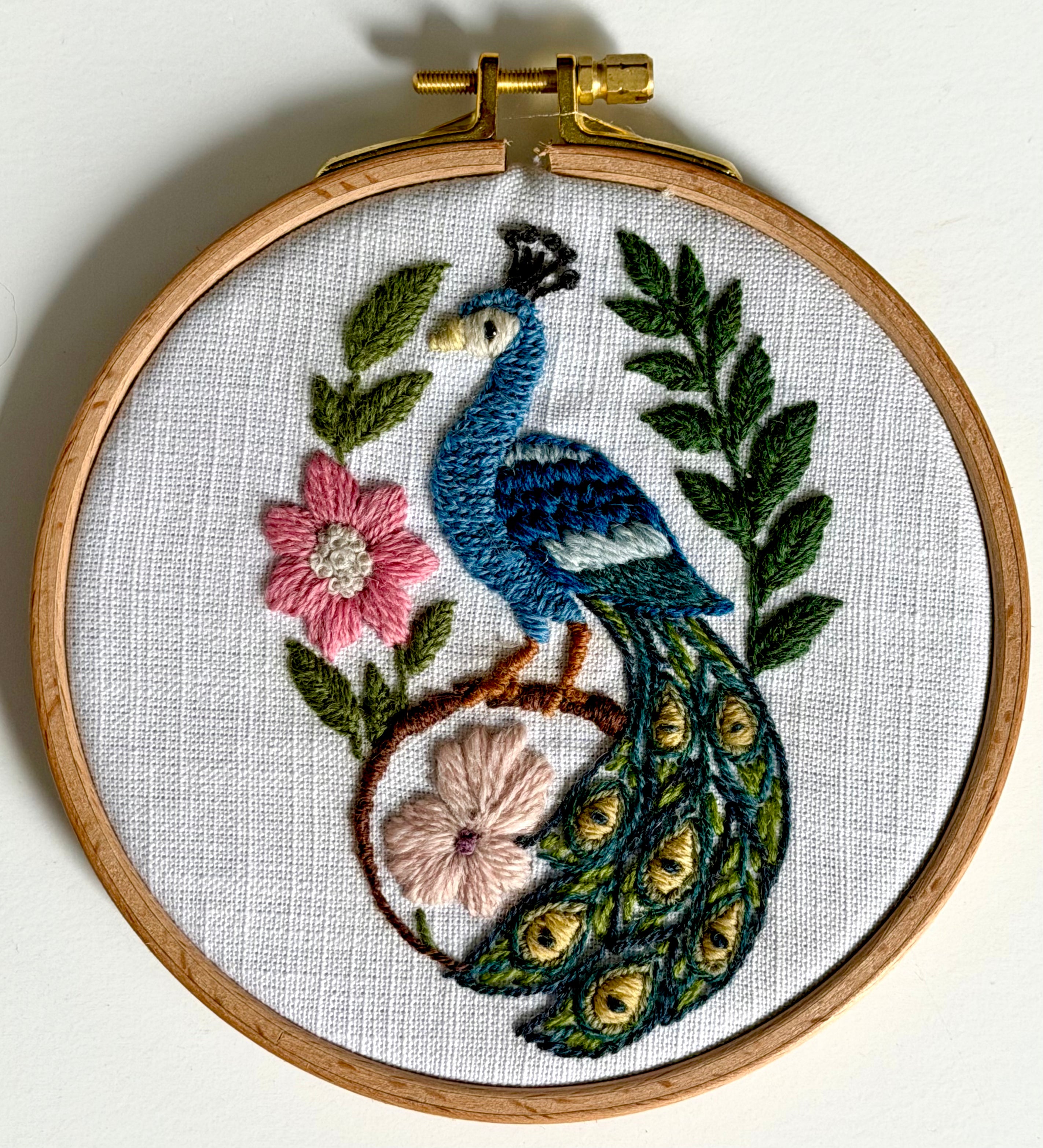 Paige Ream - Peacock on Linen