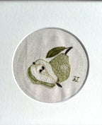Zoe Luvisi - Framed Pear Embroidery